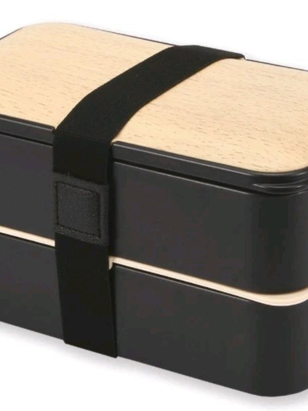 Double-Layer Insulated Bento Lunch Box Microwaveable Food Container Faux Wood